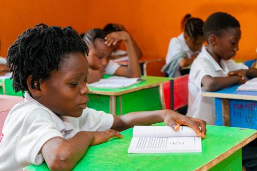 College students studying in the classroom