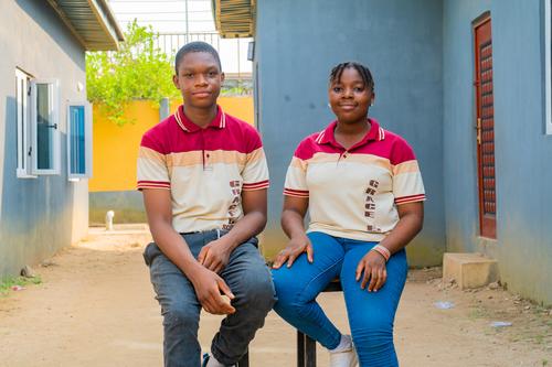 College students posing