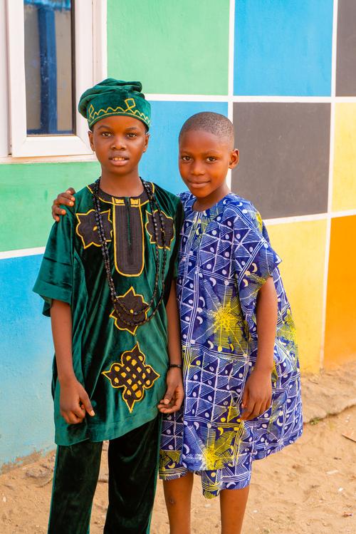College students in creative arts traditional attire