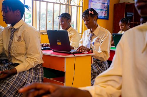 College students in the computer laboratory