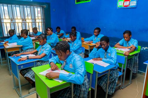College students reading in the classroom