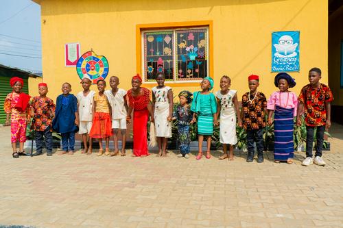 Primary students in creative arts traditional attire