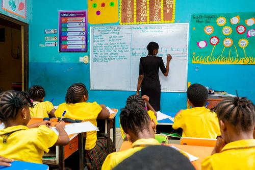 Primary students in class