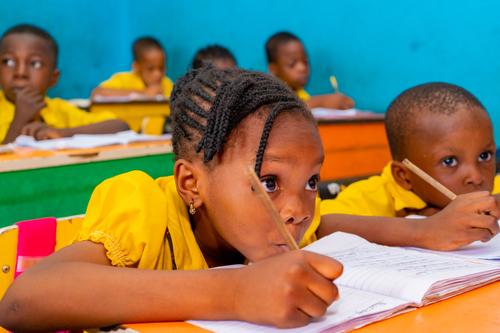 Primary pupils in the classroom
