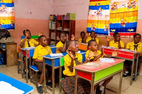 A cross-section of primary pupils in the classroom
